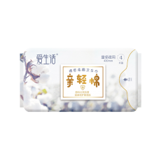 신제품오버나이트생리대4p（쿠폰7）亲轻棉加长夜用卫生巾