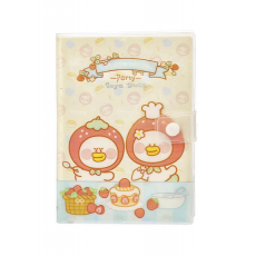 록엽  단추 고무 커버 딸기 오리   36K128张按扣胶套本 草莓鸭鸭