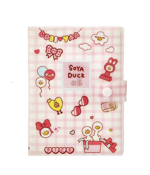 록엽버튼 고무 커버    36K128张按扣胶套本 萌酱鸭少女心