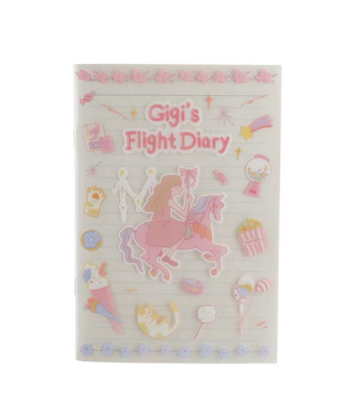 록엽 승마못(GIGI의 비행일기) 가로줄 노트     25k32张骑马钉（GIGI的飞行日记）横线笔记本