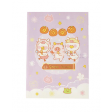 록엽  PP 승마못 럭키오리 노트 가로줄      16k32张PP骑马钉LUCKY鸭笔记本 横线