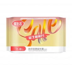 유산균생리대245mm*8p 爱生活自在轻透益生菌卫生巾日用