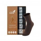 여성더블면양말  흑갈색  1곽*5컬레 女士双针棉袜黑褐色