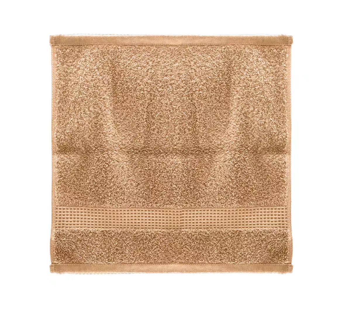 코튼 항균 네모수건 （브라운）家得丽 精梳细绒棉抗菌方巾/棕色（绿叶毛巾） (25新品）